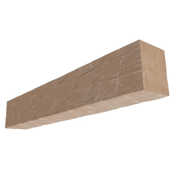 Ekena Millwork Heritage Timber Reclaimed Axed Cut 78 in. W x 9.5 in. D x 7.5 in. H Cap-Shelf Mantel