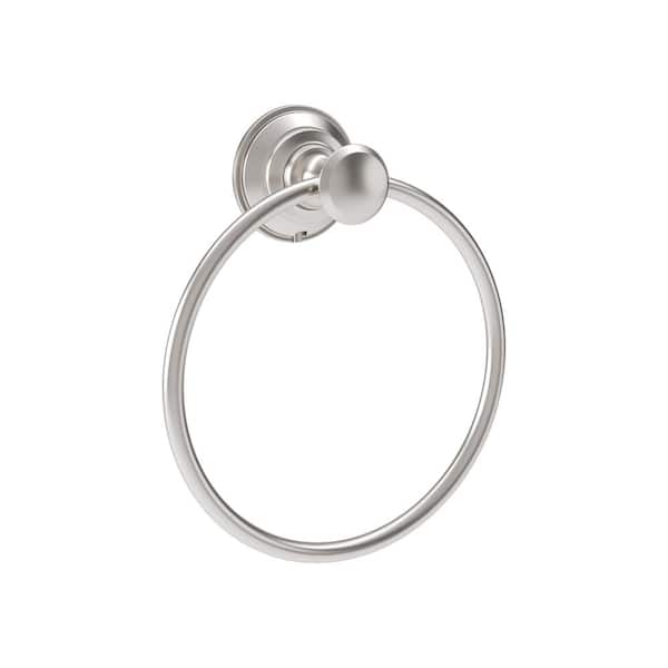Symmons Braston Wall Mounted Bathroom Towel Ring in Satin Nickel
