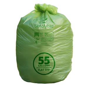 PlasticMill 65 Gallon Black 1.5 Mil 50x48 100 Bags/Case Garbage Bags / Trash Can Liners.