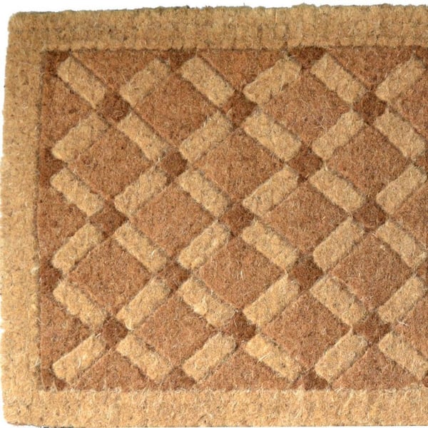 48 in. x 24 in. Brown Coir Outdoor Door Mat