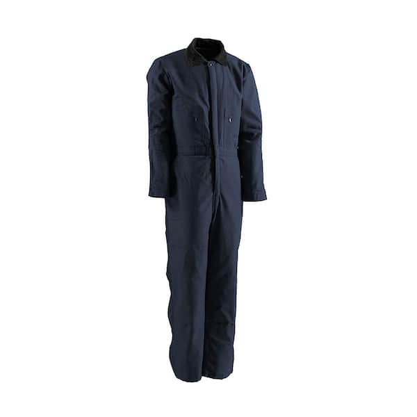 Berne Men's Medium Regular Navy Polyester and Cotton Deluxe Insulated Twill Coverall