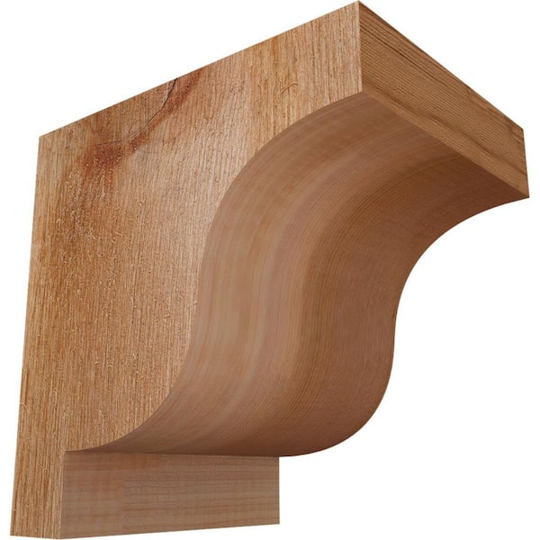 6 in. x 8 in. x 8 in. Western Red Cedar Newport Rough Sawn Corbel