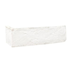 Alpine White 2.25 in. x 10.75 in. Clay Brick Look Corner Wall Tile (1.7 sq. ft./Case)