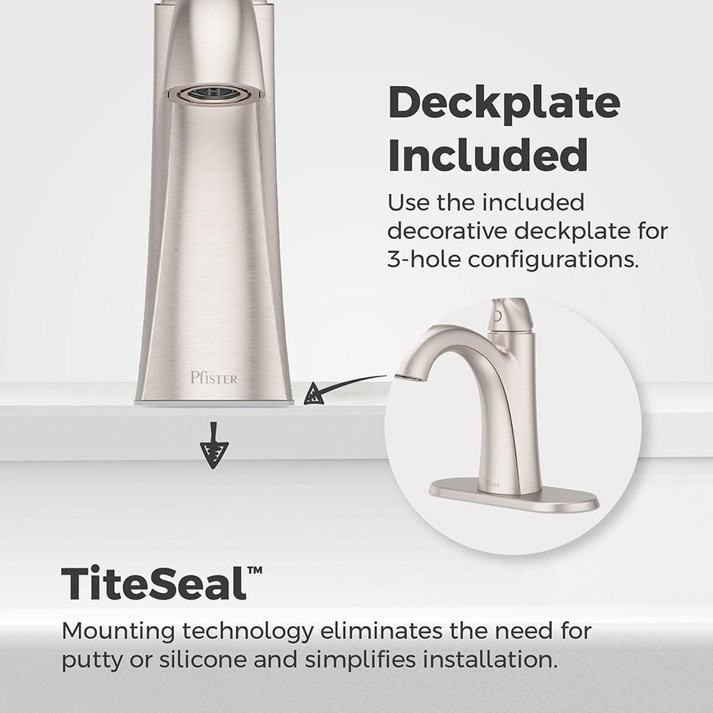 Willa Brushed Nickel Single Handle Bathroom Faucet