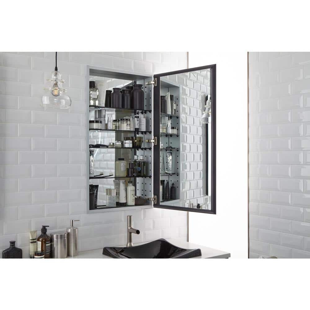 Cantata 36" Frameless Aluminum Medicine Cabinet with Adjustable Shelves