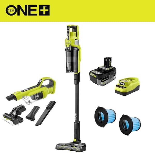 ONE+ HP 18V Cordless Pet Stick Vacuum Cleaner Kit with Battery and Charger, Hand Vacuum, and Filters