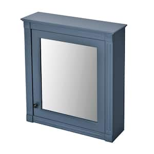 24 in. W x 7.13 in. D x 27.76 in. H Bathroom Storage Wall Cabinet in Blue