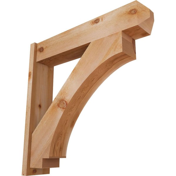 8 in. x 38 in. x 38 in. Western Red Cedar Imperial Craftsman Rough Sawn Outlooker