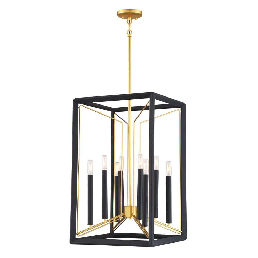 Sable Point Honey Gold 8-Light Lantern Pendant for Indoor/Outdoor