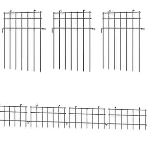 17 in. H x 25 ft. L No Dig Barrier Fence Rustproof Metal Garden Fencing, 25-Panels