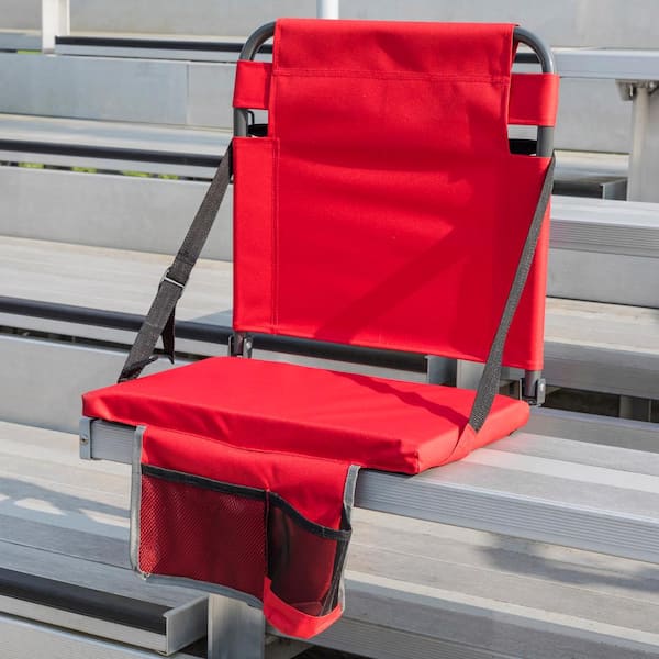 Eastpoint Red Bleacher Back Stadium Seat 1 1 513 Ds The Home Depot