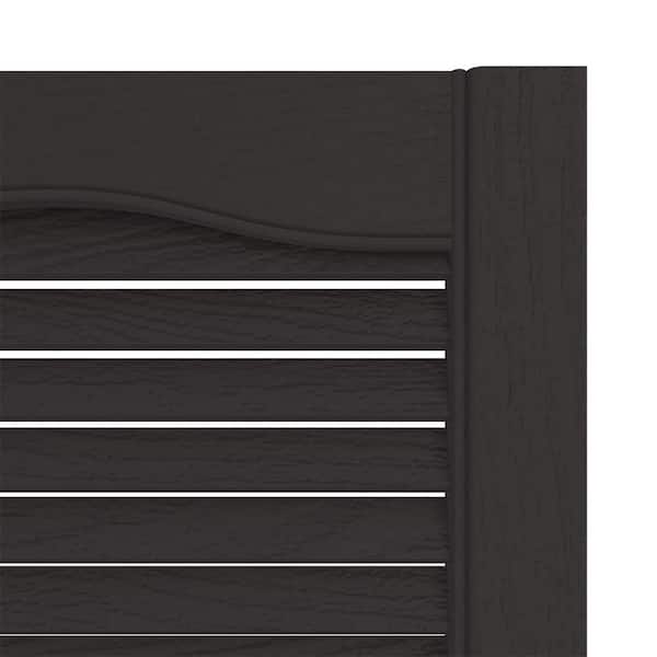 Builders Edge 14.5 in. x 60 in. Louvered Vinyl Exterior