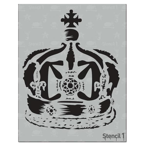 Stencil1 Distressed Crown Stencil