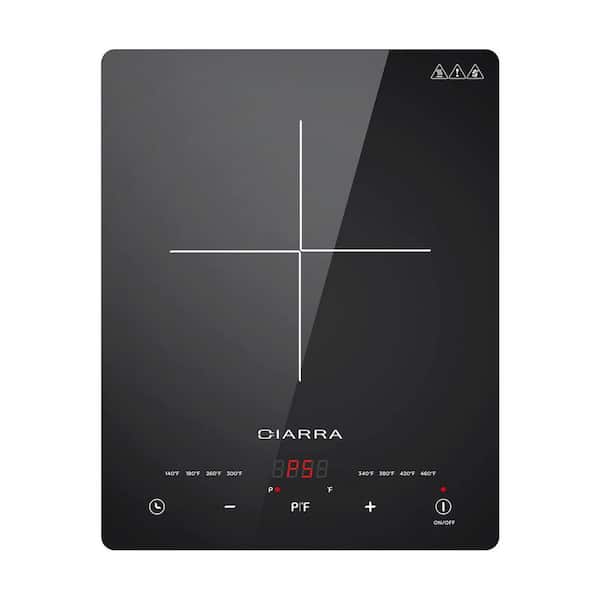CIARRA 10.6 in. 1800-Watt Portable Induction Cooktop in Black with 1 Element