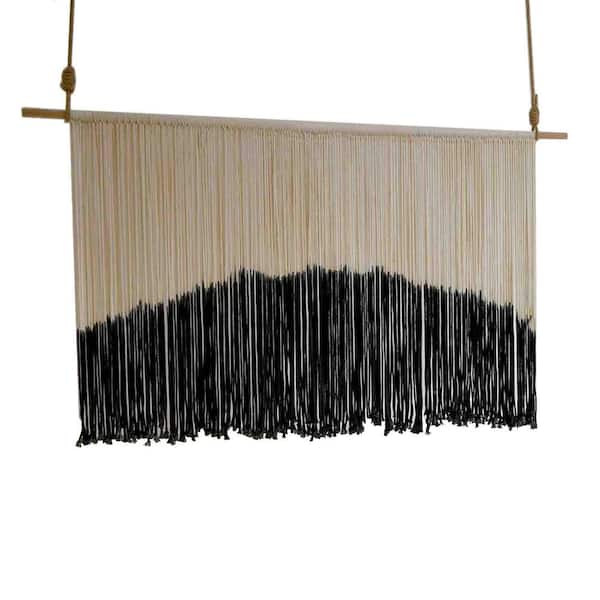 Unbranded Black 57 in. x 35 in. Cotton Tie-Dye Tapestry