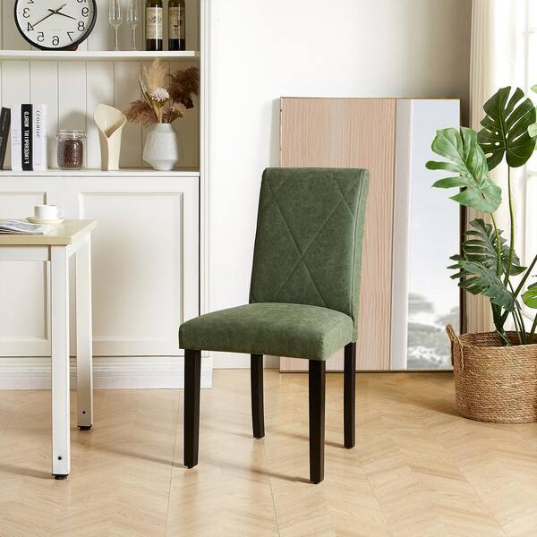 VECELO Dining Chairs Set of 6 Green Modern PU Leather and VECELO Dining Chairs Set of 6 Green Modern PU Leather and