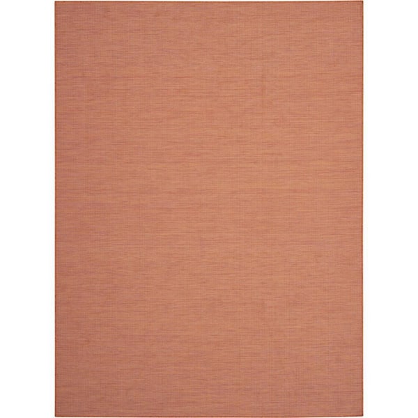 Terra Cotta 7 X 10 ft. Woven Abstract Polyester Runner Indoor/Outdoor Area Rug