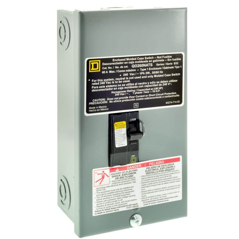QO 60 Amp NEMA 1 Disconnect Molded Case Switch price history on PriceWatchPro