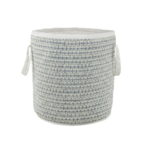 Unbranded Valerie Interwoven Coastal Delight Blue / Green Polyester Indoor Outdoor Storage Basket