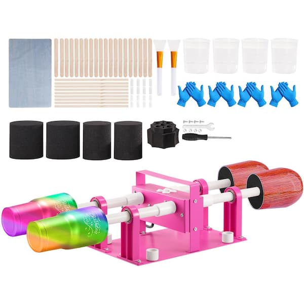 SVOPES 4-Cup Turner for Crafts, DIY Glitter Epoxy Resin Tumblers, Silent Motor, 2-Way Rotation, UL Tested Cup Spinner
