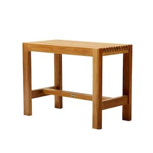 24 in. W Fiji Bathroom Shower Bench in Natural Teak