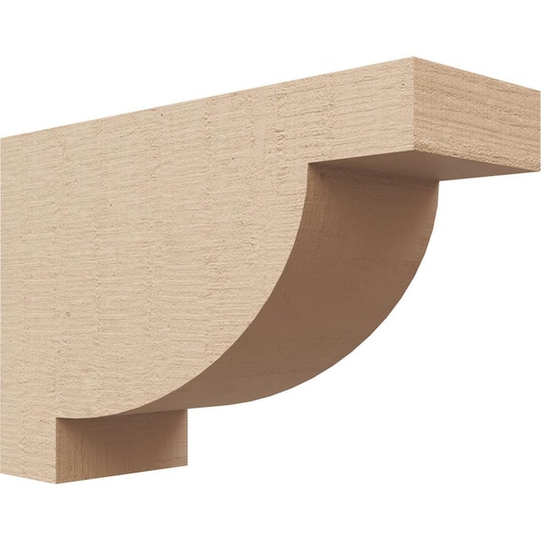 Ekena Millwork 3 in. x 6 in. x 9 in. Classic Alpine Rough Cedar Woodgrain TimberThane Corbel, Primed Tan