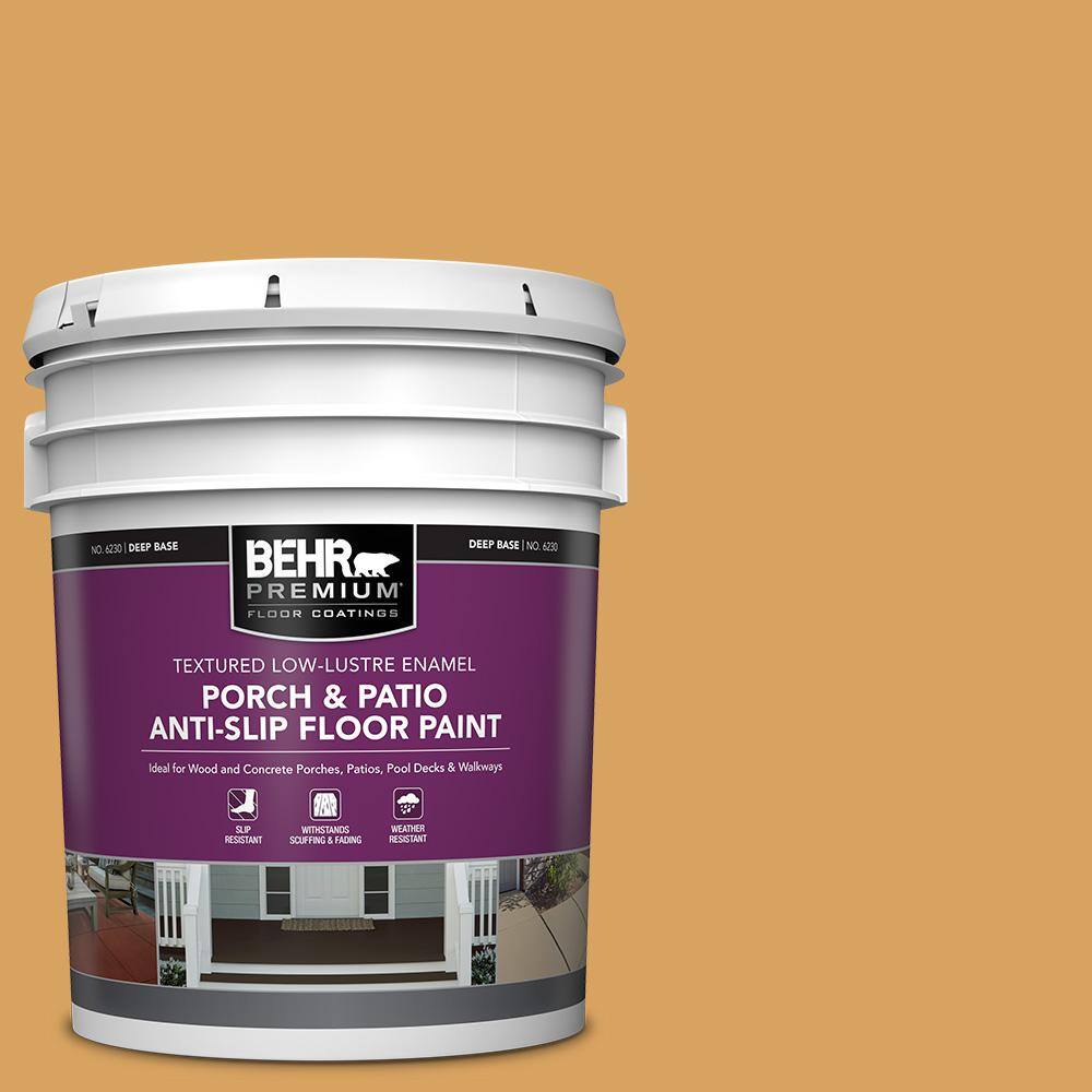 5 gal. #MQ4-10 Amber Brew Textured Low-Lustre Enamel Interior/Exterior Porch and Patio Anti-Slip Floor Paint price history on PriceWatchPro
