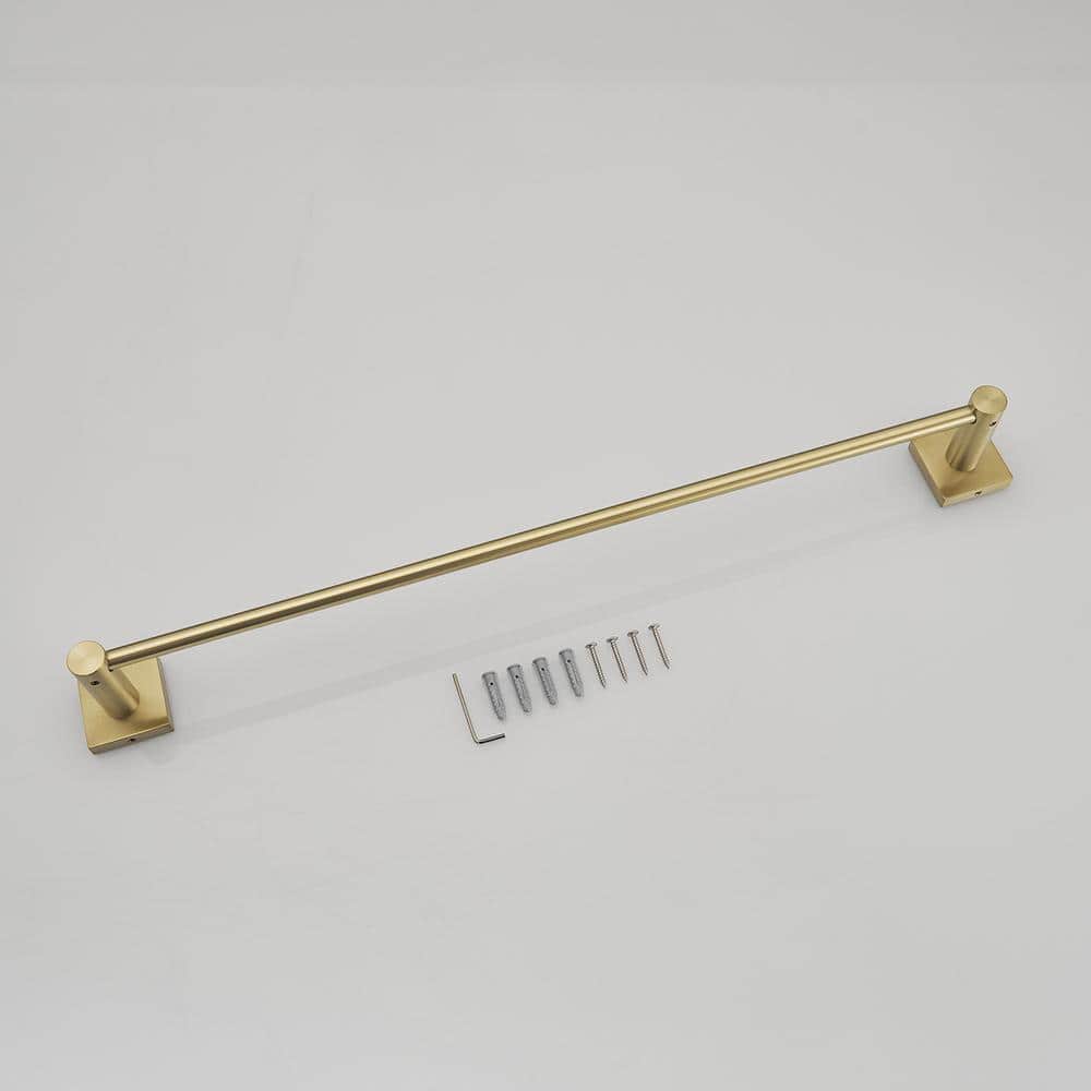 Brushed Gold 5-Piece Stainless Steel Bathroom Hardware Set