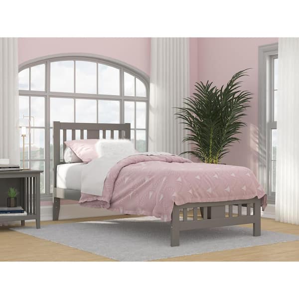 AFI Tahoe Twin Extra Long Bed with Footboard in Grey