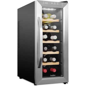 Thermoelectric 12-Bottle Free Standing Wine Cooler - Stainless Steel