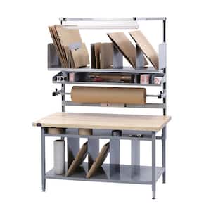 72 in. x 30 in. Bench in a Box Complete Packaging Bench with Solid Maple Surface with Accessories