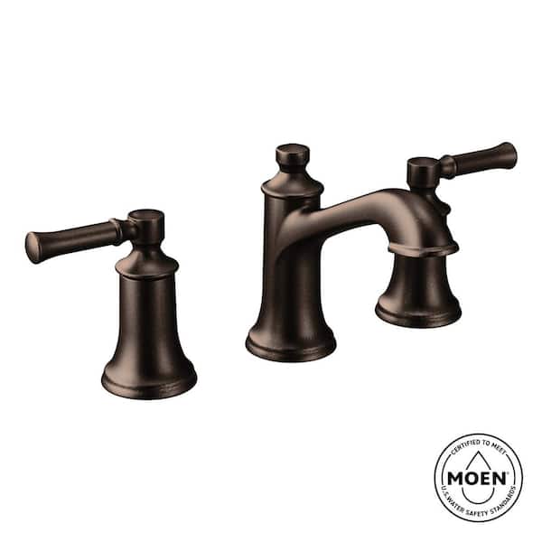 MOEN Dartmoor 8 in. Widespread 2-Handle Bathroom Faucet Trim Kit in Oil Rubbed Bronze (Valve Not Included)