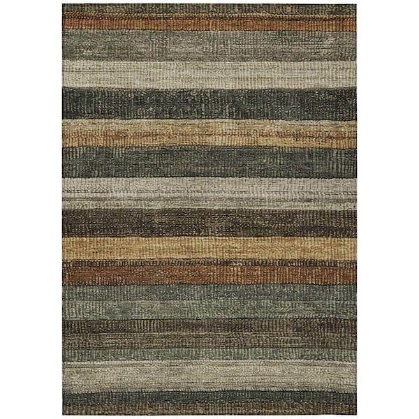 Chantille Machine Washable Indoor/Outdoor Abstract ACN1865 Khaki 5 ft. x 7 ft. 6 in. Accent Rug