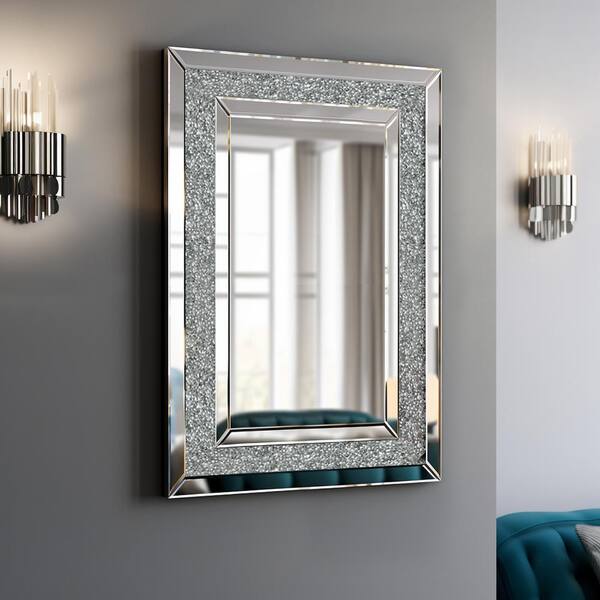 鏡 WALL MIRROR 24 in. W x 36 in. H Large Rectangle Frame Wall-Mounted