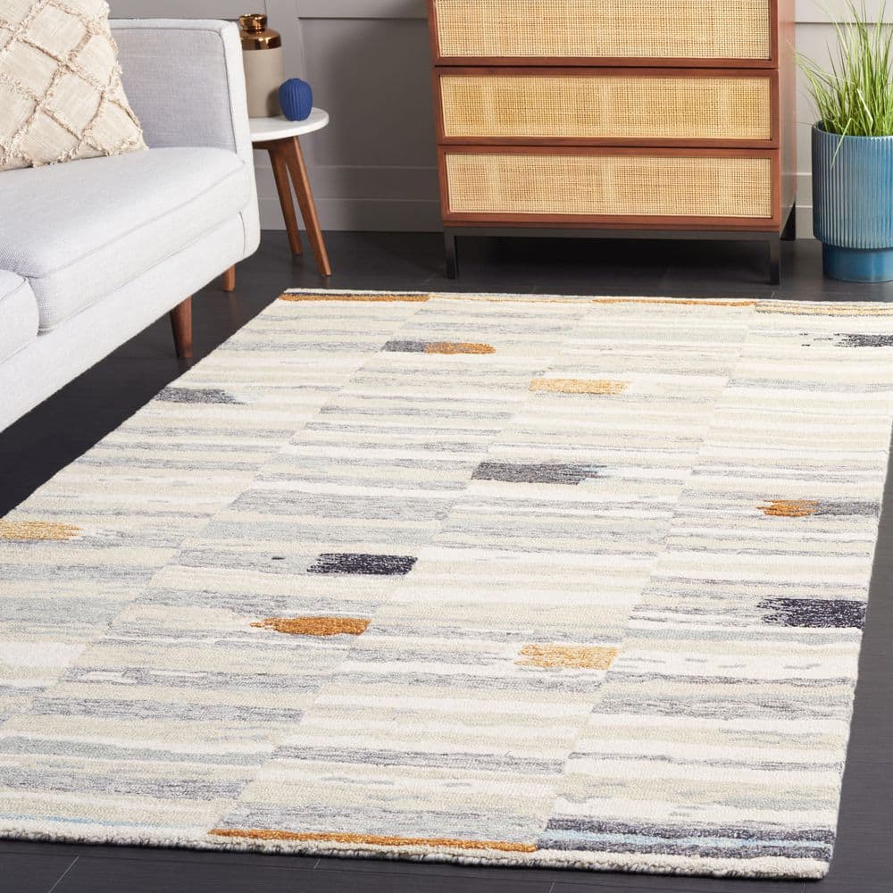Ebony 2 ft. x 3 ft. Ivory/Gray Modern Abstract Area Rug price history on PriceWatchPro