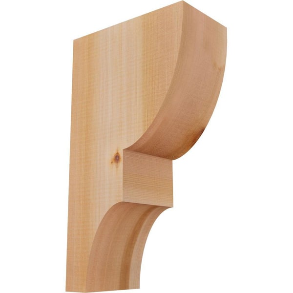 Ekena Millwork 5-1/2 in. x 10 in. x 18 in. Western Red Cedar Ridgewood Smooth Corbel