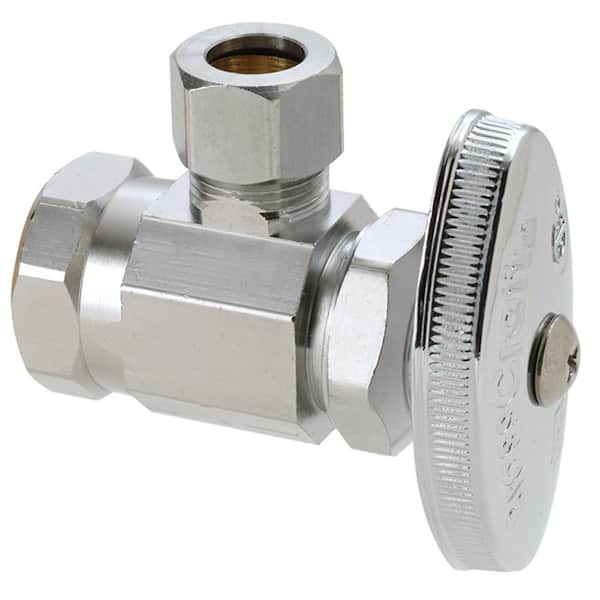 BrassCraft 1/2 in. FIP Inlet x 3/8 in. Comp Outlet Multi Turn Angle Valve