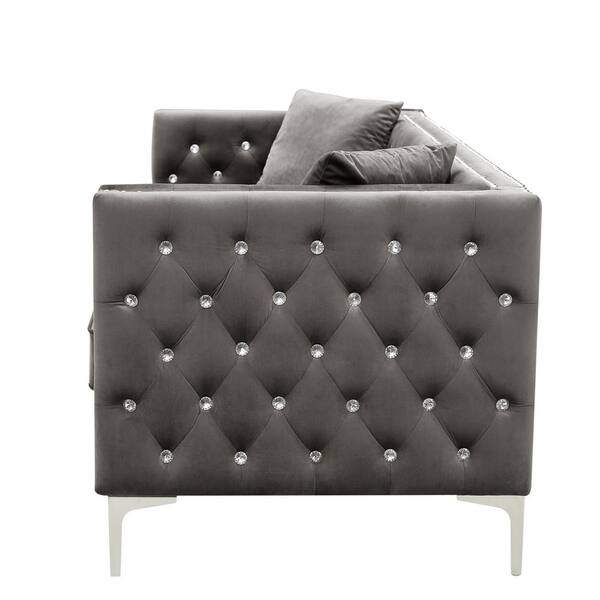 Delilah Grey Velvet Round Storage Bed Collection - Las Vegas Furniture  Store, Modern Home Furniture