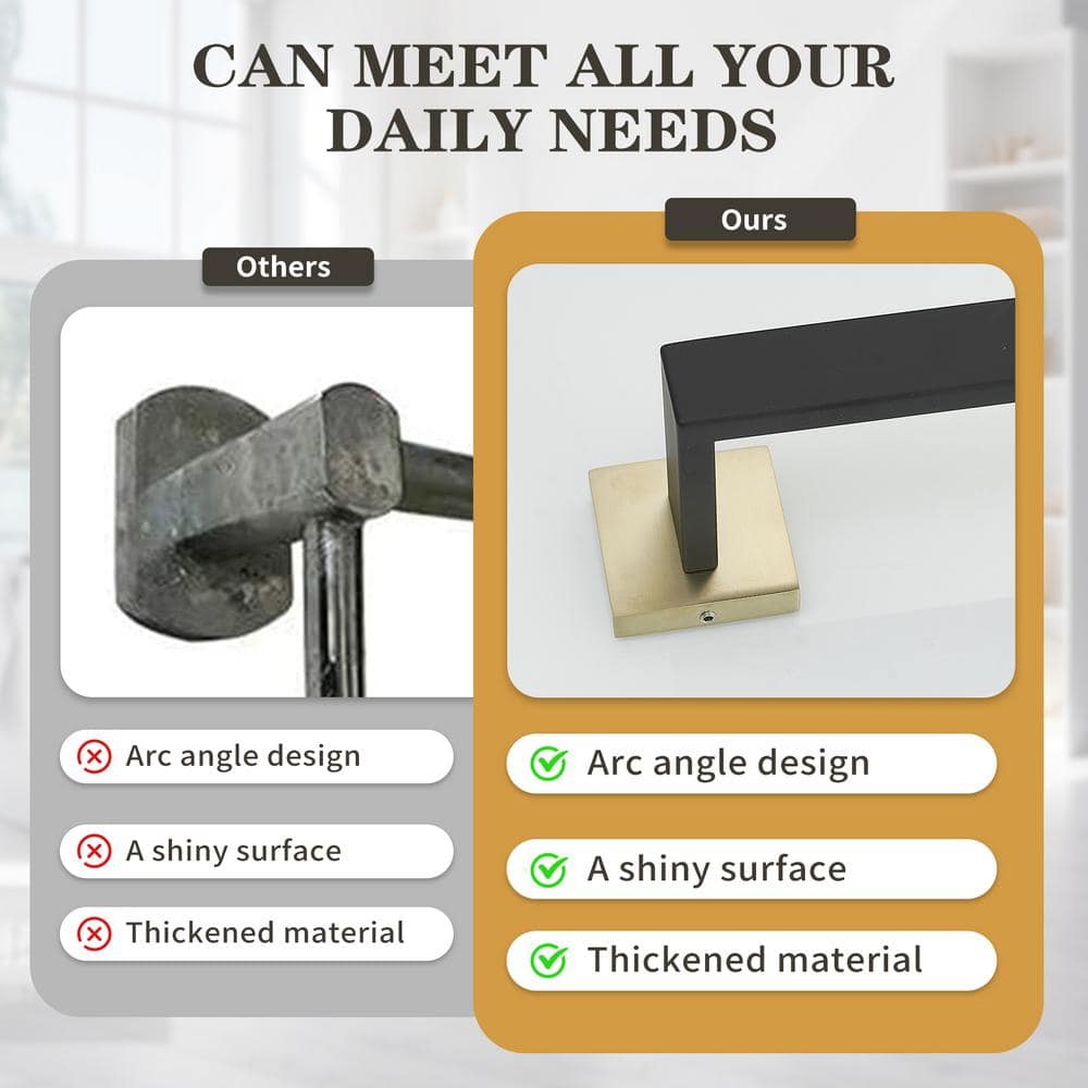 Antique Brass and Black 4-Piece Bathroom Hardware Set