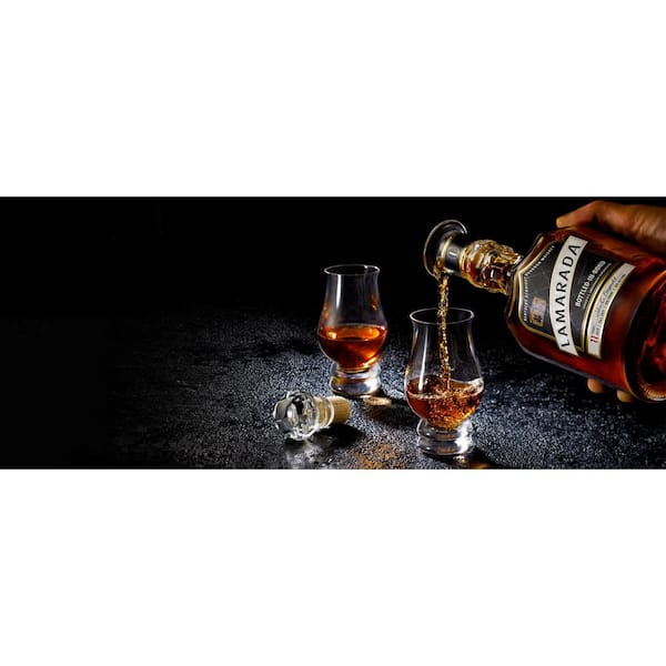 Set Mit 4 Whiskeygläsern – 250 Ml, Aus Borosilikatglas, Stiellos, Bernsteinfarben, Für Bourbon, Scotch & Cocktails