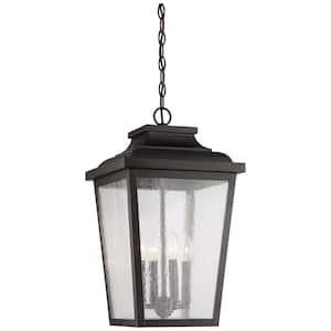 Irvington Manor Chelesa Bronze Outdoor 4-Light Hanging Lantern