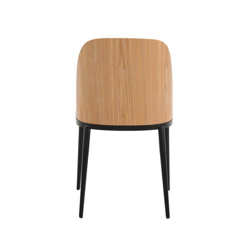 Beige Upholstered Metal Frame Dining Side Chair Set