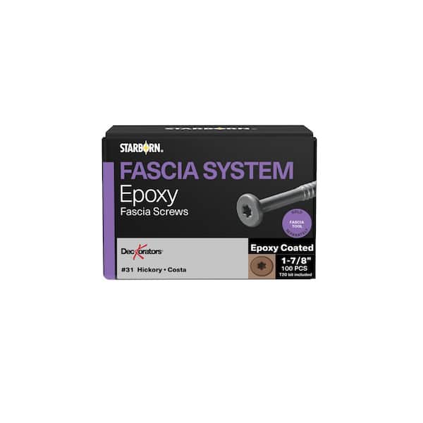 #10 1-7/8" Epoxy Coated Fascia Screws-Tan-Gray (#31) (100 pc)