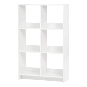 43 in. H x 27 in. W x 10 in. D White Heavy-Duty Decorative 6-Cube Organizer