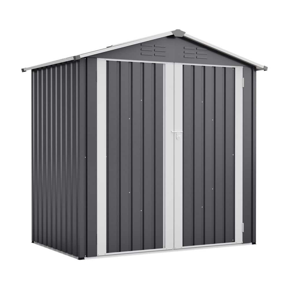 Hohuqeri 6 ft. W x 4 ft. D Metal Storage Shed with Foundation