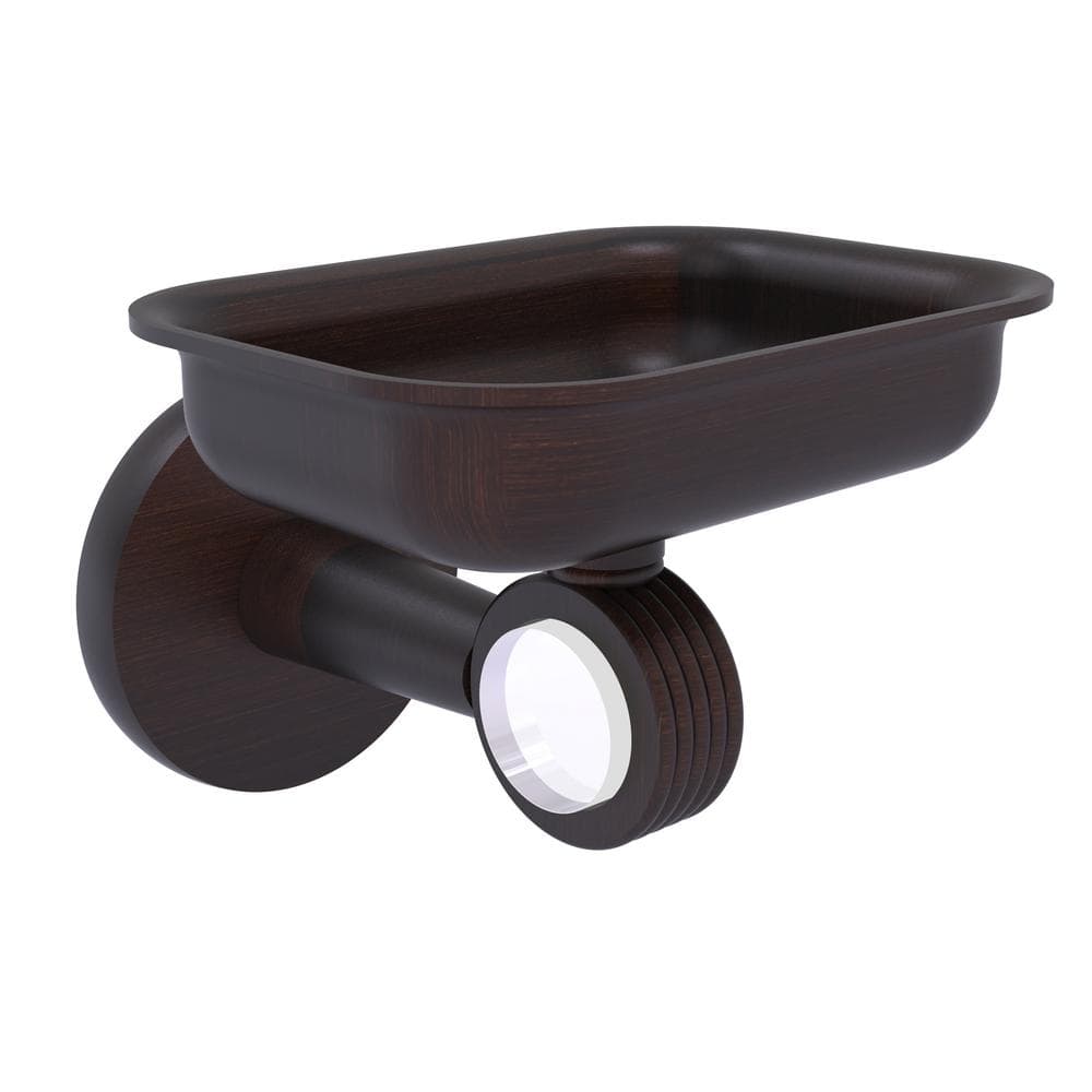 Allied Brass Clearview Wall Mounted Soap Dish Holder with Groovy Accents in Venetian Bronze