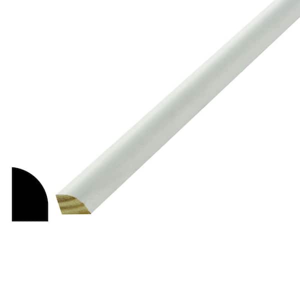 7/16 in. D x 3/4 in. W x 96 in. L White PVC Base Shoe Moulding