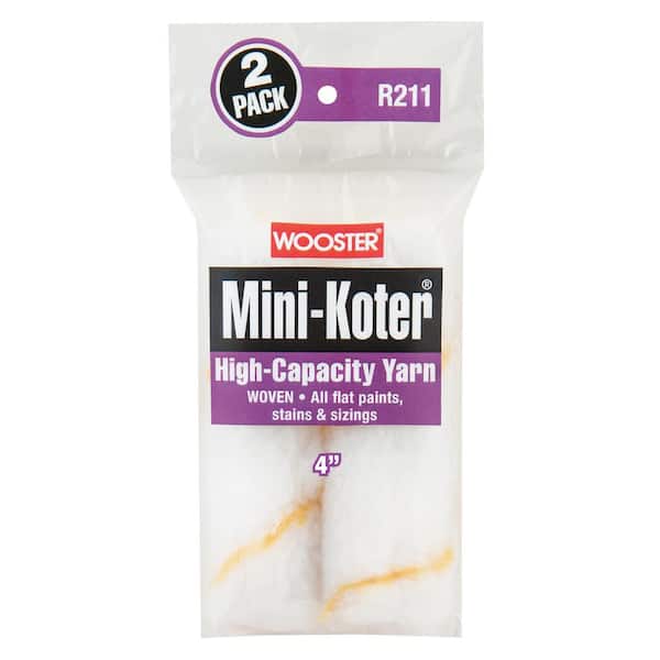Wooster 4 in. Mini-Koter High-Capacity Yarn Roller (2-Pack