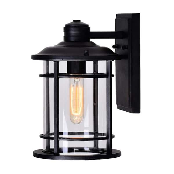 CWI Lighting Belmont 1 Light Outdoor Black Wall Lantern