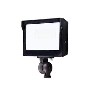 100-Watt Equivalent 2100 Lumens 100 Degree Bronze Dusk-to-Dawn Integrated LED Flood Light, 4000K Bright white light